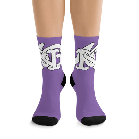 Alota Note$ Garmentry Monogram DTG Socks-Lavender