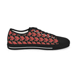 Alota Note$ Garmentry >$ Icon Pattern Men's Low Top Sneakers - DGMGR Black