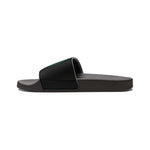 On Fleek Cosmetics Women's PU Slide Sandals-black/teal/deep pink