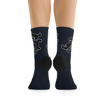 Alota Note$ Garmentry Monogram(Blk) DTG Socks-Navy