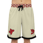 Alota Note$ Garmentry Basketball Rib Shorts (AOP) - DGMGR Oatmeal