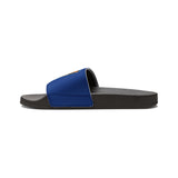 Gotham City Legends Men's PU Slide Sandals-Royal/Orange/Royal