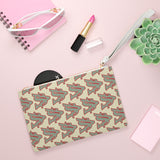 Alota Note$ Garmentry ‘>$’ Icon Pattern Clutch Bag - Oatmeal