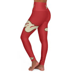 Yoga Leggings - Alota Note$ ANG Fit+ High Waisted Leggings (DGMGR Red)