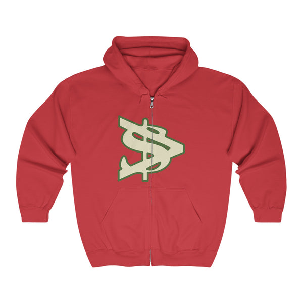 Alota Note$ Garmentry >$ Icon Torso Unisex Heavy Blend™ Full Zip Hooded Sweatshirt - DGMGR colorway