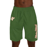 Alota Note$ Garmentry Men's Jogger Shorts (AOP) - DGMGR Forest Green