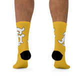 Alota Note$ Garmentry Monogram DTG Socks-Yellow