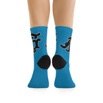 Alota Note$ Garmentry Monogram(Blk) DTG Socks-Sapphire