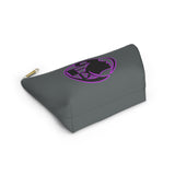 On Fleek Cosmetics Accessory Pouch w T-bottom - Dark Grey/Purple