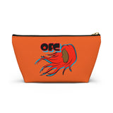 On Fleek Cosmetics Accessory Pouch w T-bottom - Orange/Orange