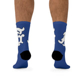 Alota Note$ Garmentry Monogram DTG Socks-Royal Blue