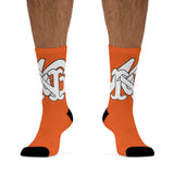 Alota Note$ Garmentry Monogram DTG Socks-Orange