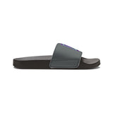 Gotham City Legends Men's PU Slide Sandals-Charcoal/Teal/Purple