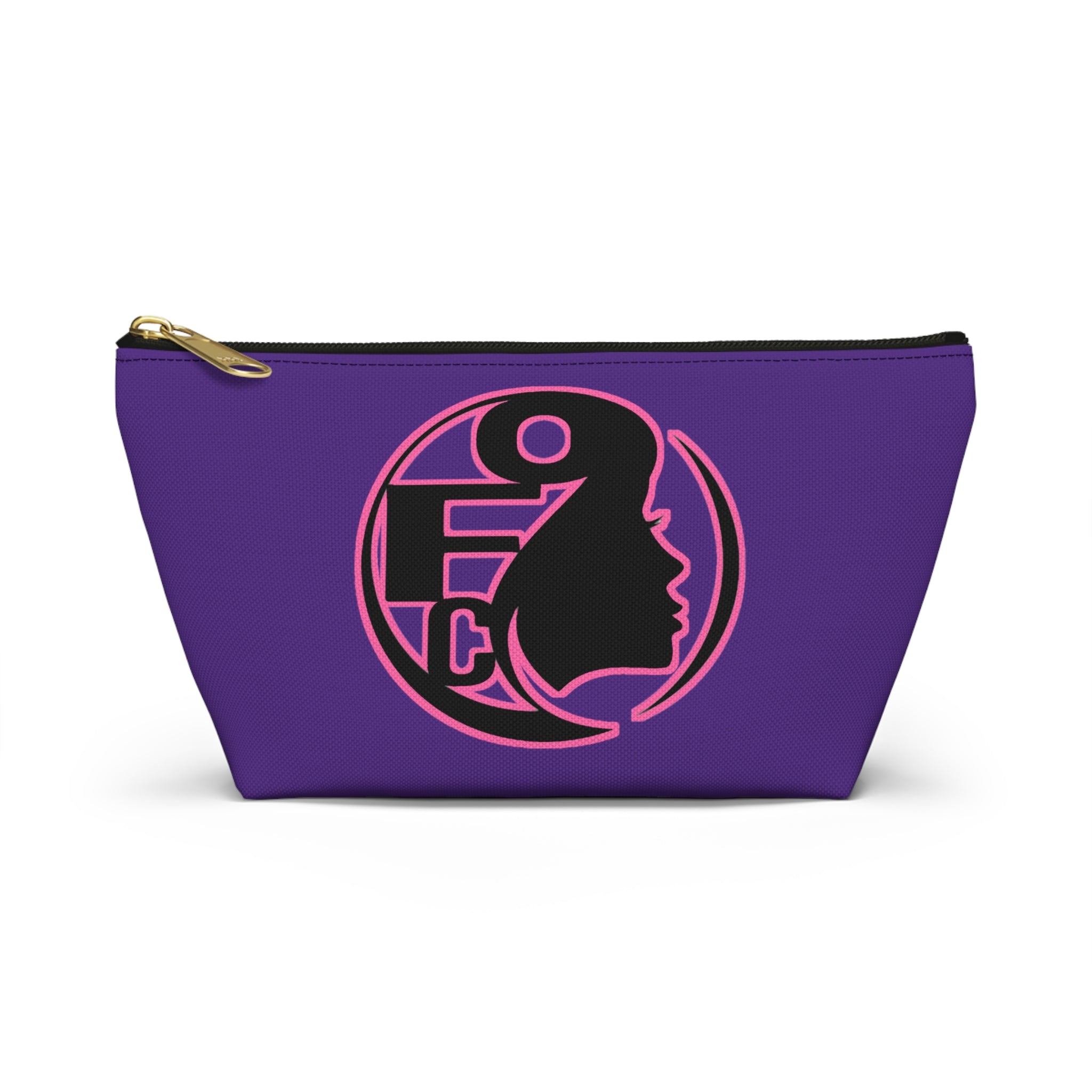 On Fleek Cosmetics Accessory Pouch w T-bottom - Purple/Pink