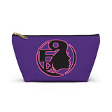 On Fleek Cosmetics Accessory Pouch w T-bottom - Purple/Pink