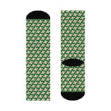 Alota Note$ Lettermark Cushioned Crew Socks - DGMGR Green