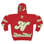 Alota Note$ Garmentry Unisex Zip Hoodie (AOP) - DGMGR Red