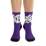 Alota Note$ Garmentry Monogram DTG Socks-Purple