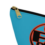 On Fleek Cosmetics Accessory Pouch w T-bottom - Teal/Orange