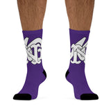 Alota Note$ Garmentry Monogram DTG Socks-Purple