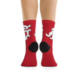 Alota Note$ Garmentry Monogram DTG Socks-True Red