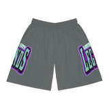 Gotham City Legends Basketball Shorts (AOP)-Charcoal/Teal/Purple