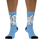 Alota Note$ Garmentry Monogram DTG Socks-Sky Blue