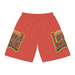 Gotham City Legends Basketball Shorts (AOP)-Tomato/Pine/Goldenrod Lime