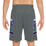 Gotham City Legends Basketball Shorts (AOP)-Charcoal/Teal/Purple