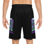 Gotham City Legends Basketball Shorts (AOP)-Black/Teal/Purple