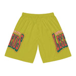 Gotham City Legends Basketball Shorts (AOP)-GoldenRod Lime/Tomato/Pine