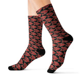 Alota Note$ Garmentry Dollar Sign Icon Pattern Sublimation Socks - Dont Get Mad Get Rich Colorway1