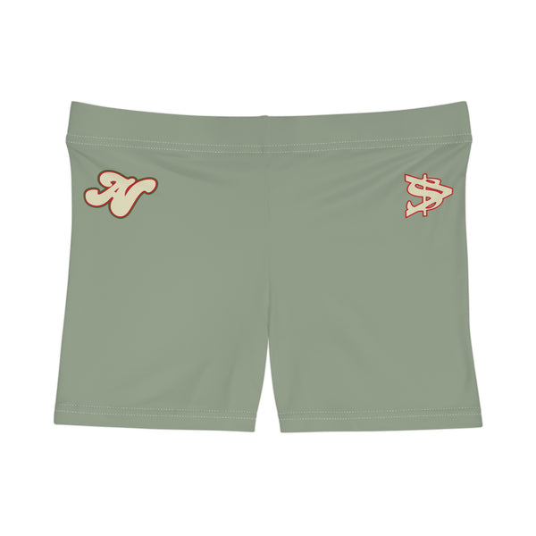 Alota Note$ Garmentry Women's Boy Shorts (AOP) -DGMGR Seamoss