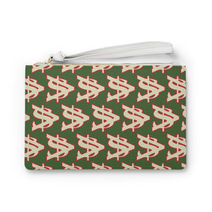 Alota Note$ Garmentry ‘>$’ Icon Pattern Clutch Bag - DGMGR Forest