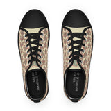 Alota Note$ Garmentry >$ Icon Pattern Men's Low Top Sneakers - DGMGR Oatmeal