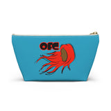 On Fleek Cosmetics Accessory Pouch w T-bottom - Teal/Orange