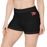 Alota Note$ Garmentry Women's Boy Shorts (AOP) - DGMGR Black