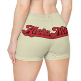 Alota Note$ Garmentry Women's Boy Shorts (AOP) - DGMGR Cream