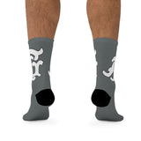 Alota Note$ Garmentry Monogram DTG Socks-Charcoal Grey