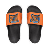 Gotham City Legends Men's PU Slide Sandals-Tangerine/Orange/Blue