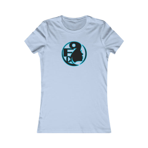 On Fleek Cosmetics Women's Favorite Tee - turquoise logo