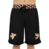 Alota Note$ Garmentry Basketball Rib Shorts (AOP) - DGMGR Black