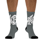 Alota Note$ Garmentry Monogram DTG Socks-Charcoal Grey