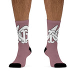 Alota Note$ Garmentry Monogram DTG Socks-Heather Orchid