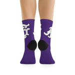 Alota Note$ Garmentry Monogram DTG Socks-Purple