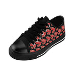 Alota Note$ Garmentry ‘>$’ Icon Pattern Women's Low Top Sneakers - DGMGR Black