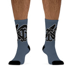 Alota Note$ Garmentry Monogram(Blk) DTG Socks-Bluegray