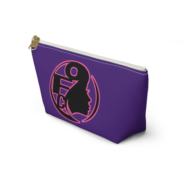 On Fleek Cosmetics Accessory Pouch w T-bottom - Purple/Pink