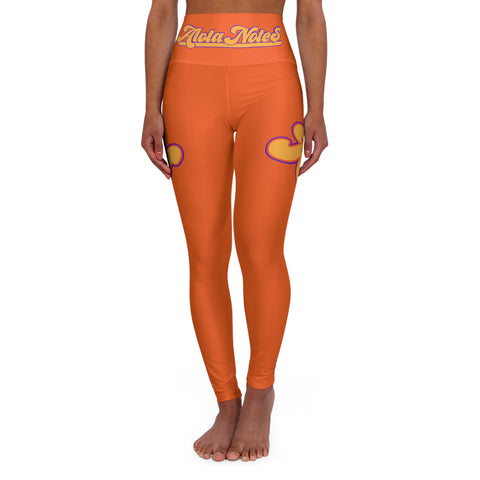 Alota Note$ Garmentry - ANG Fit+ High Waisted Yoga Leggings (Highlight Orange)