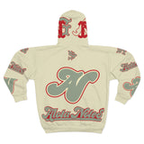 Alota Note$ Garmentry Unisex Zip Hoodie (AOP) - DGMGR Cream